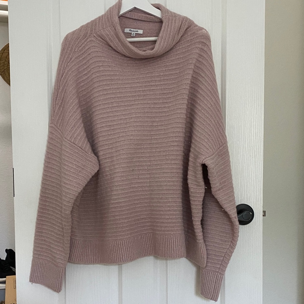 Madewell Dusty Lavender Purple Cowl Neck Sweater